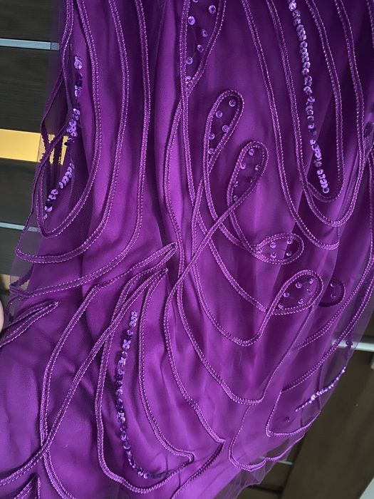 fioletowa sukienka Van Graaf