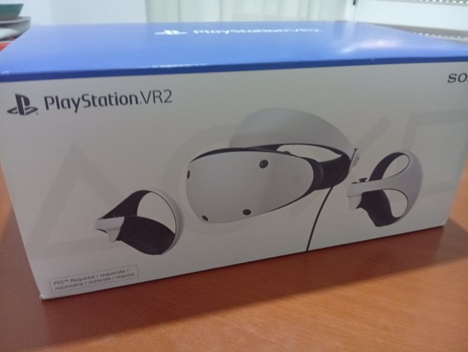 PSVR 2 (VR PS5) com comandos, cabo e caixa