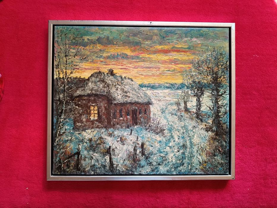 Stary obraz na płótnie Oluf Sorensen Randbøl