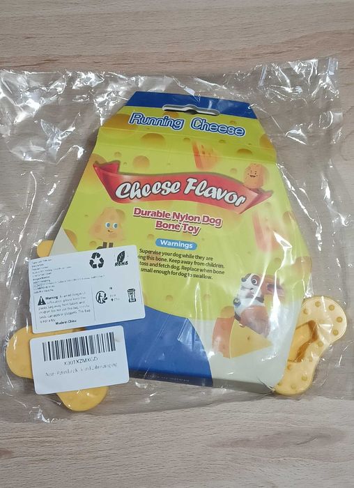 Zabawka do żucia w kształcie sera dla psów z biodegradowalnego nylonu