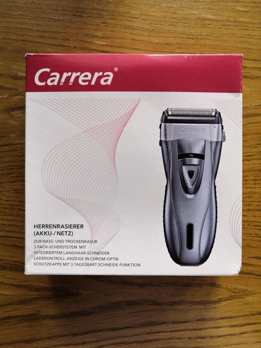 Carrera golarka akumulatorowa sieciowa do golenia na mokro i sucho