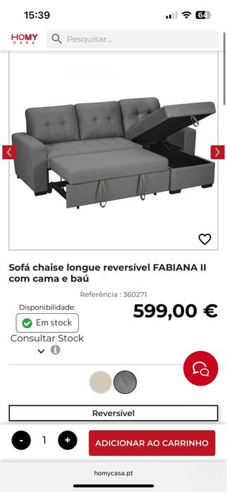 Sofa chaise longue