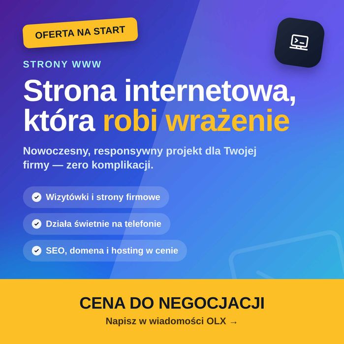 Tworzenie stron internetowych – szybko, tanio, na start promocja!