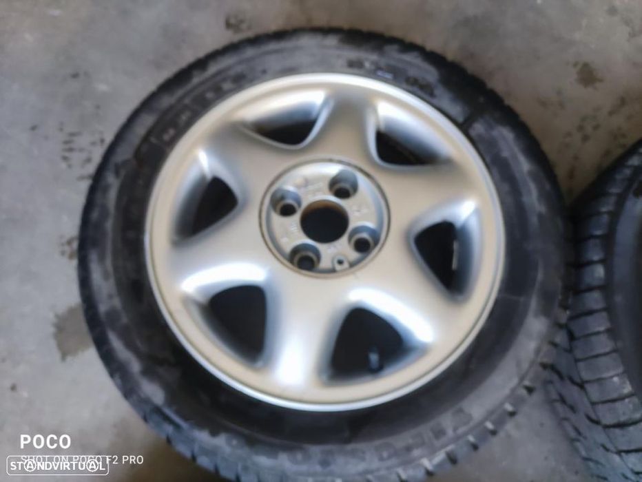 4 jantes especiais opel 15 + 4 pneus semi novos - oferta dos portes