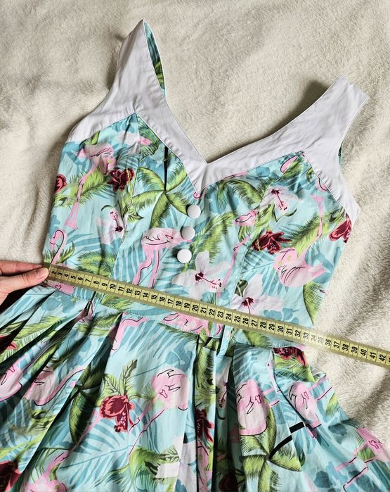 Hell bunny rozkloszowana wakacyjna sukienka xs 34