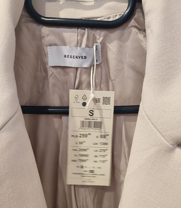 Marynarka Nowa Reserved S klasyczna casual basic