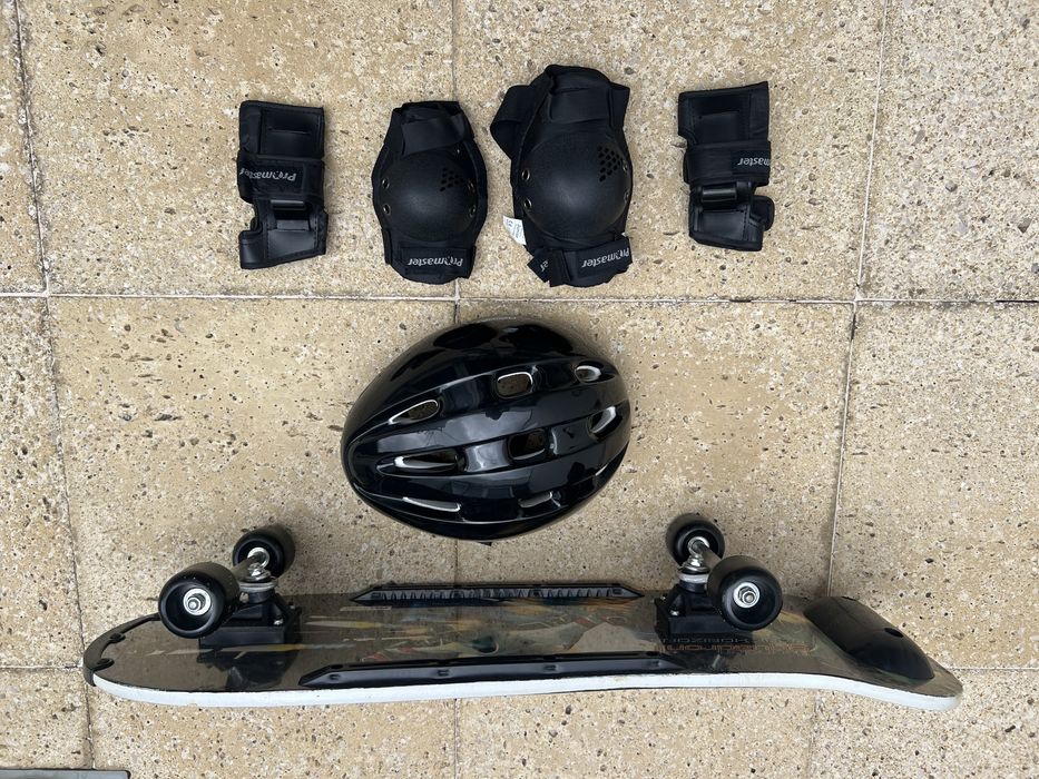 Skate Infantil + Capacete + Proteções — NOVO