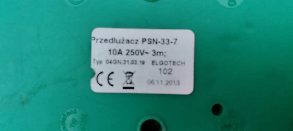 Przedłużacz 3m zielony