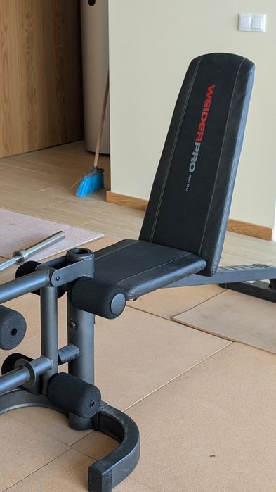 Banco musculação Weider Pro com extras