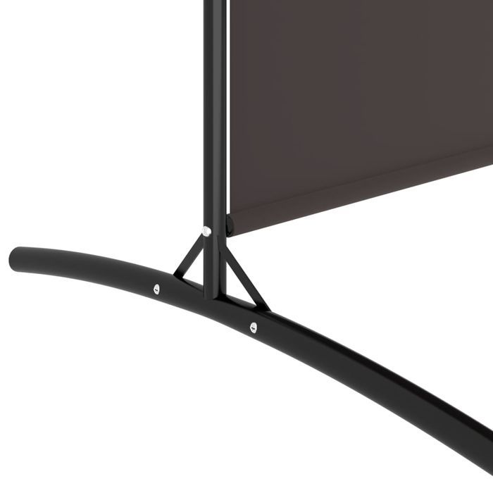 vidaXL Parawan 5-panelowy, brązowy, 433x180 cm, tkanina
