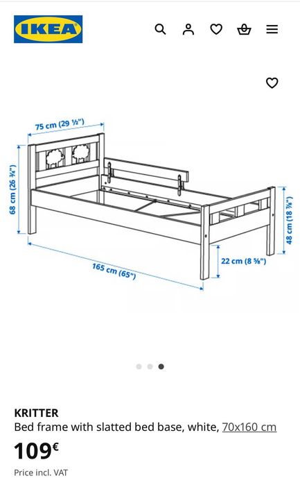 Cama Infantil IKEA KRITTER + Colchão(presente) - Muito Bom Estado