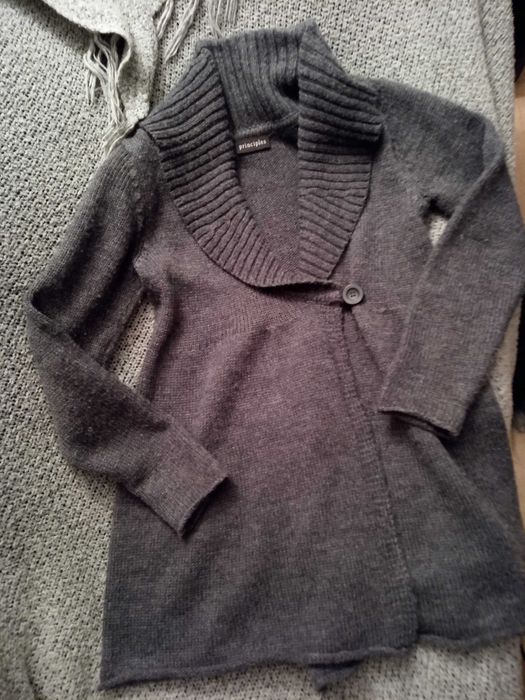 Sweter rozpinany ciążowy + pas ciążowy M / 38