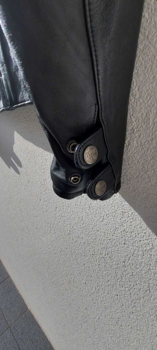 Motard Blusão em pele genuína marca Classic Gear