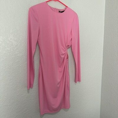 Рожеве плаття Zara з вирізом у вигляді серця розмір XS