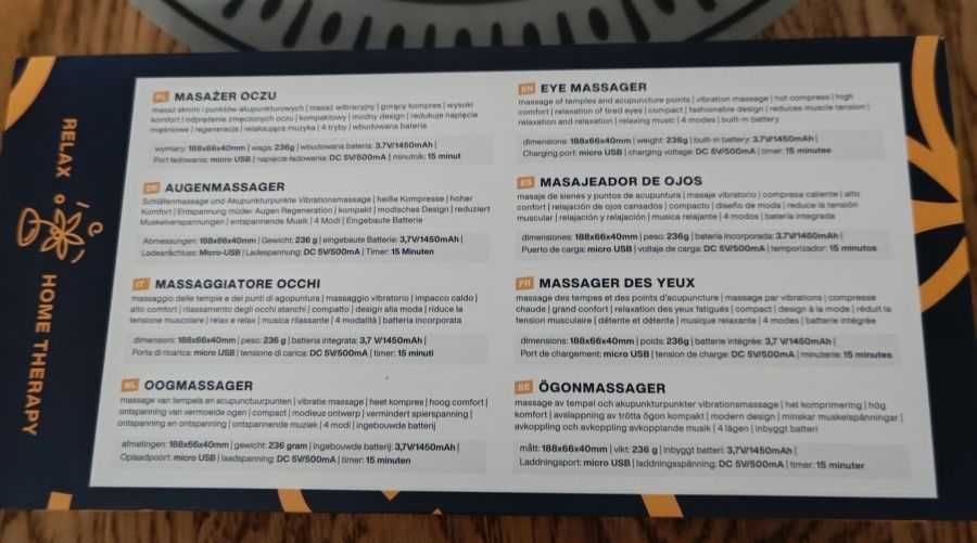 Masażer oczu Medivon Horizon Travel