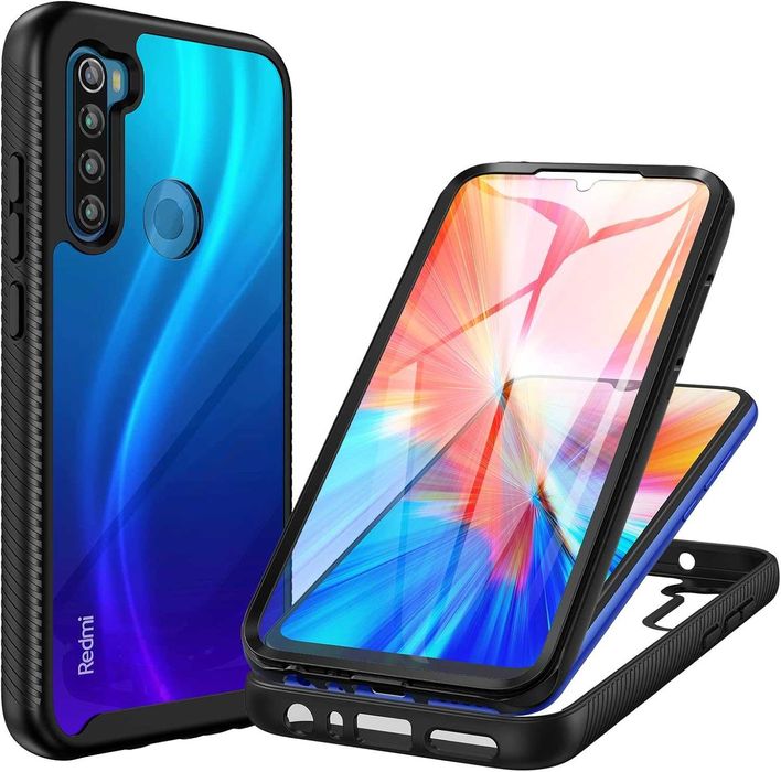 CENHUFO etui do Xiaomi Redmi Note 8 2019/2021 etui pancerne 360 mocne