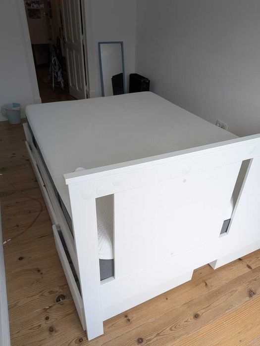 Cama de Casal IKEA SONGESAND 140x200cm c/ gavetas