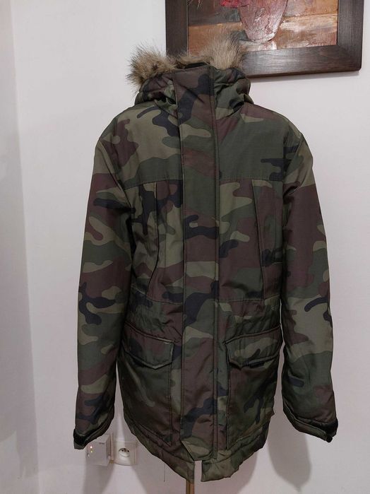 Męska kurtka zimowa moro, S