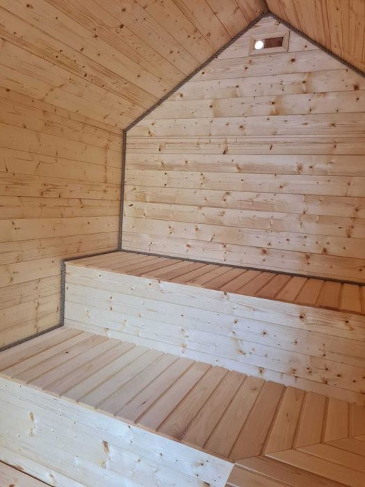Sauna 2x2 z piecem elektrycznym od ręki