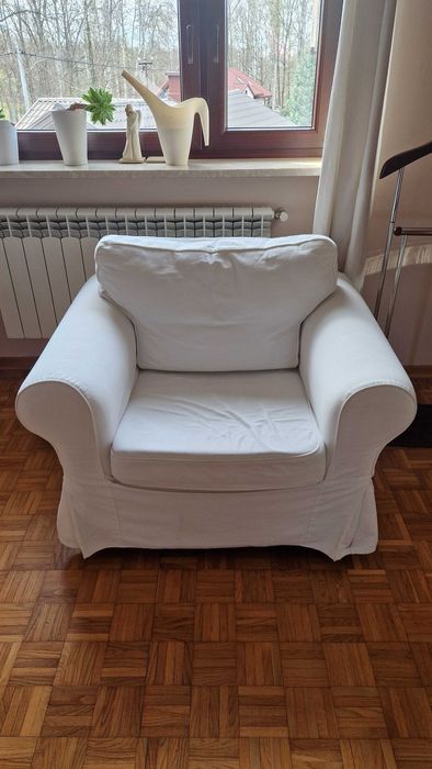 Fotel Ikea EKTORP dwa białe fotele
