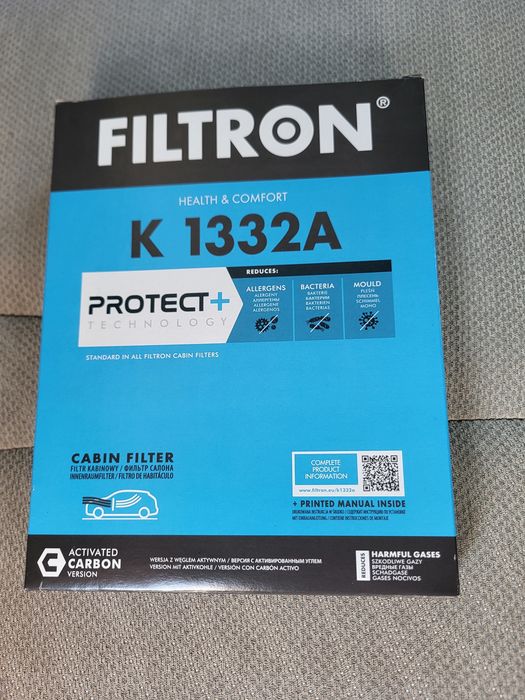 Filtr kabinowy K 1332A z węglem aktywnym