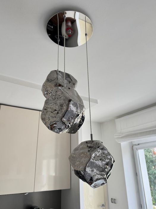 Lampa szklane kamienie rock glamour