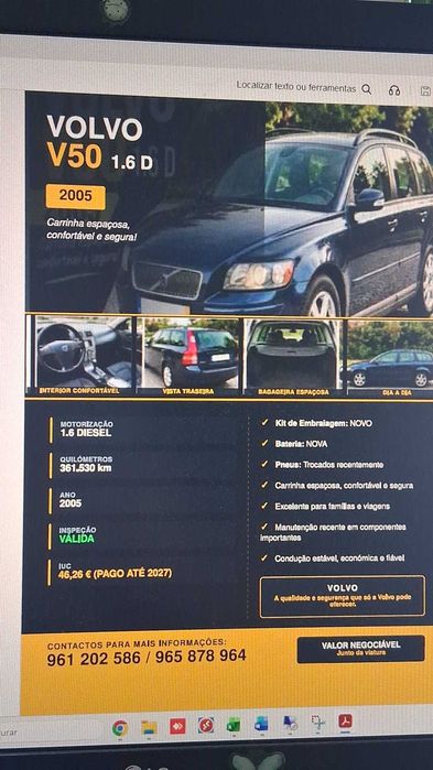 Volvo V50 1.6D • 2005 • Embraiagem NOVA • Pneus Recentes •  Negócio APENAS PRESENCIAL!