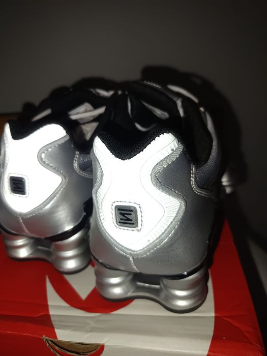 Nike Shox 42 Srebrno-biało-czarne