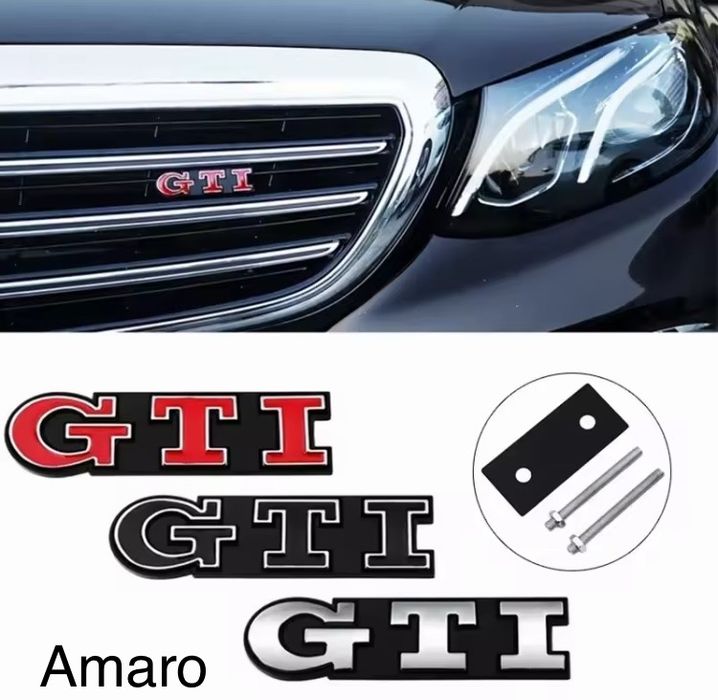 Simbolo Logo GTI/GTD para Volkswagen Golf Grelha, Mala, Laterais (4 Cores)| NOVO