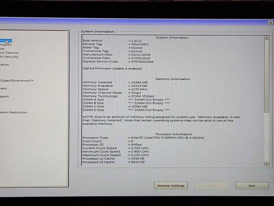 Ноутбук Dell Precision 7530 FHD 256/16GB I7 8750H Quadro P1000 4GB