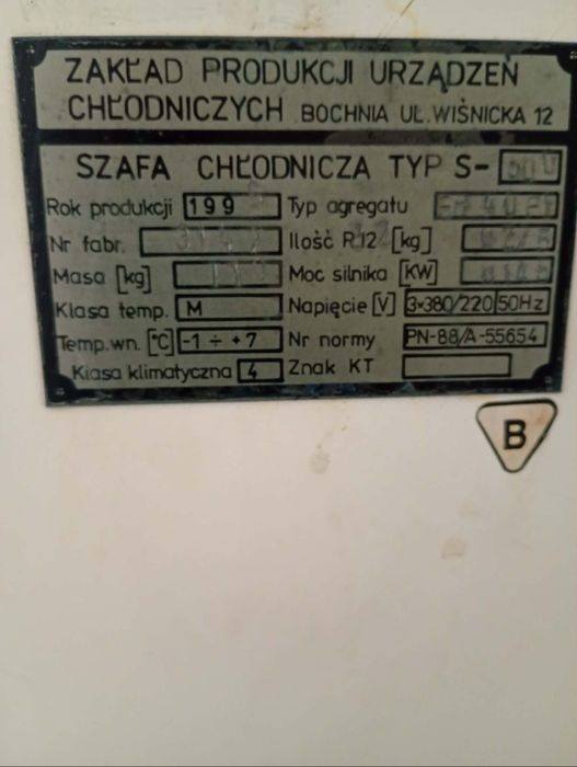 Szafa chlodnicza S500