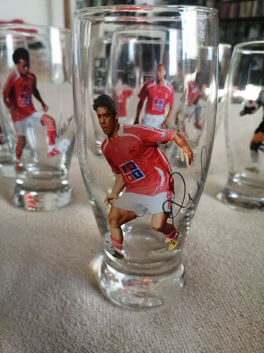 Coleção de 9 copos do Benfica