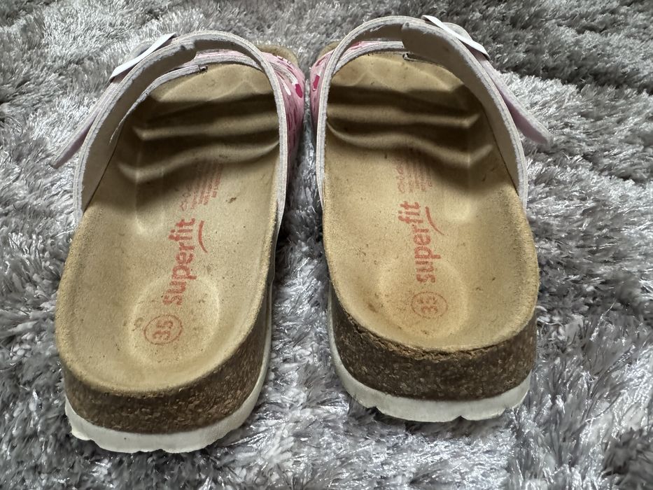 Klapki Superfit jak Birkenstock 35 wisienki