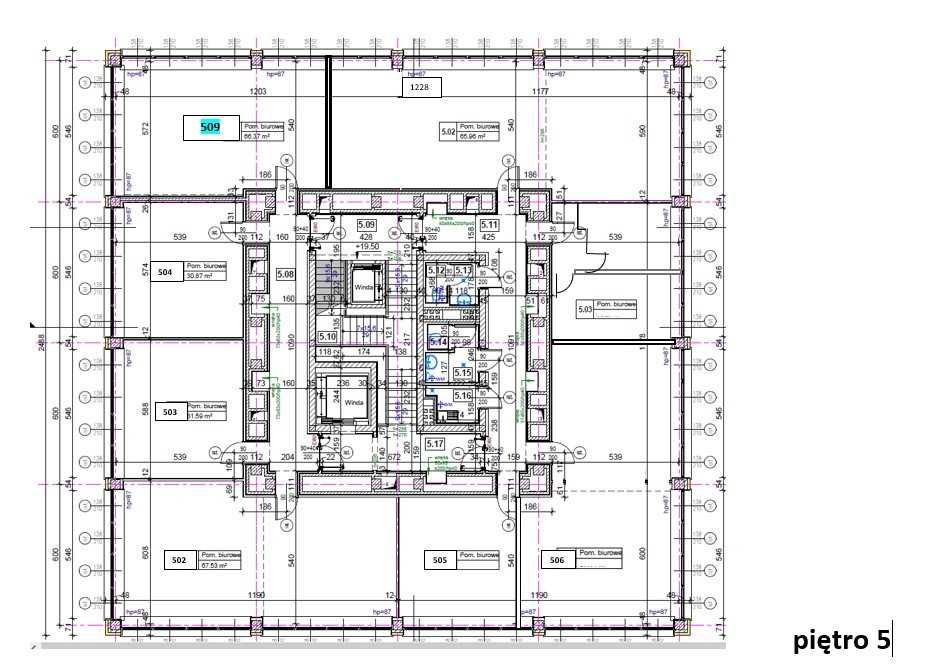 Biuro o powierzchni 49,3 m² do wynajęcia w Katowicach