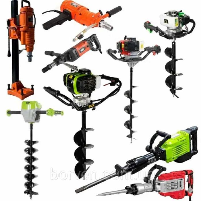 Віброплита Вібронога Каменеріз Плиткоріз Траншеєкопач Мотобур Бензобур