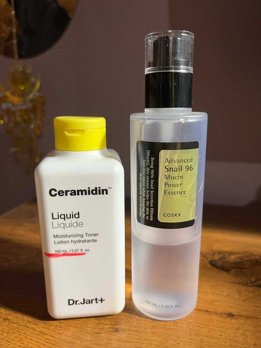 Zestaw tonik Dr Jart+ ceramidin i Cosrx Snail 96 Mucin esencja