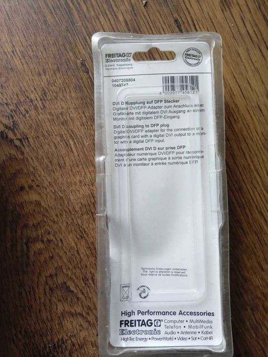 Przejściówka DVI - DFP (Digital Flat Panel) – nowa, w opakowaniu