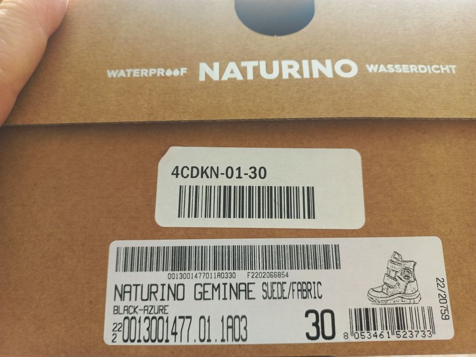 Naturino Дитячі зимові чоботи, ботинки 30р