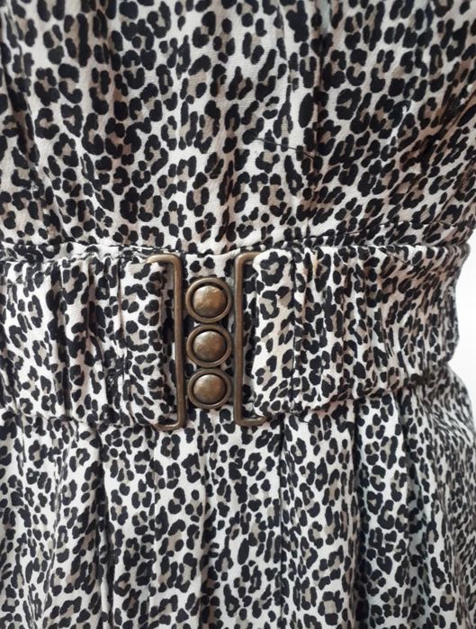 Vestido Estampado Leopardo curto