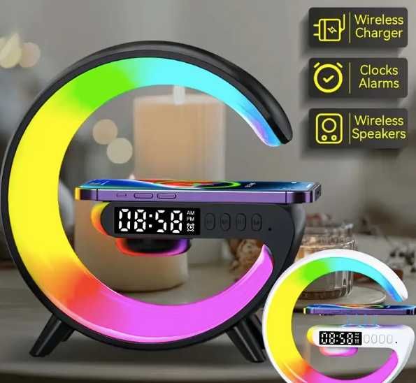 Багатофункціональна бездротова зарядна станція з будильником