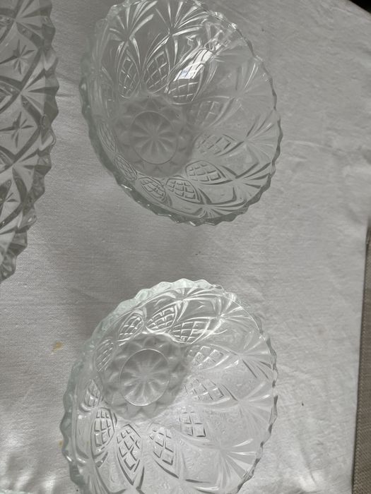 Conjunto 2 tacas de fruta e 2 tacas de apetitivos em vidro de 4 pecas