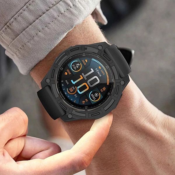 Etui Tech-Protect Defense Air na Garmin Fenix 7X / 7X Pro - czarne