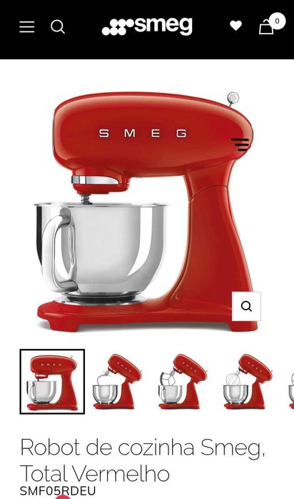 Batedeira SMEG smf05rdeu (vermelha) - nova e selada