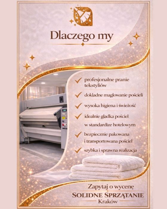 Pranie pościeli Kraków – odbiór i dowóz