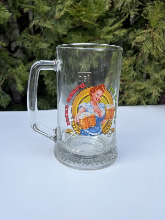 Кружка пивная стеклянная