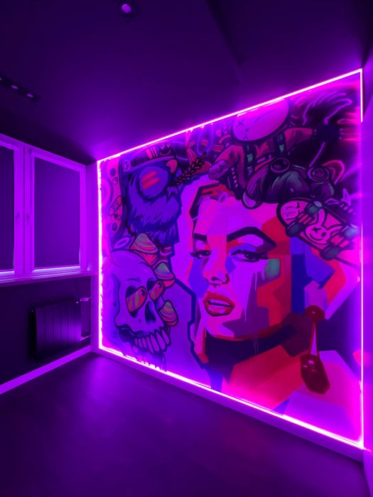 Graffiti Mural Malowanie Artystyczne UV 3D