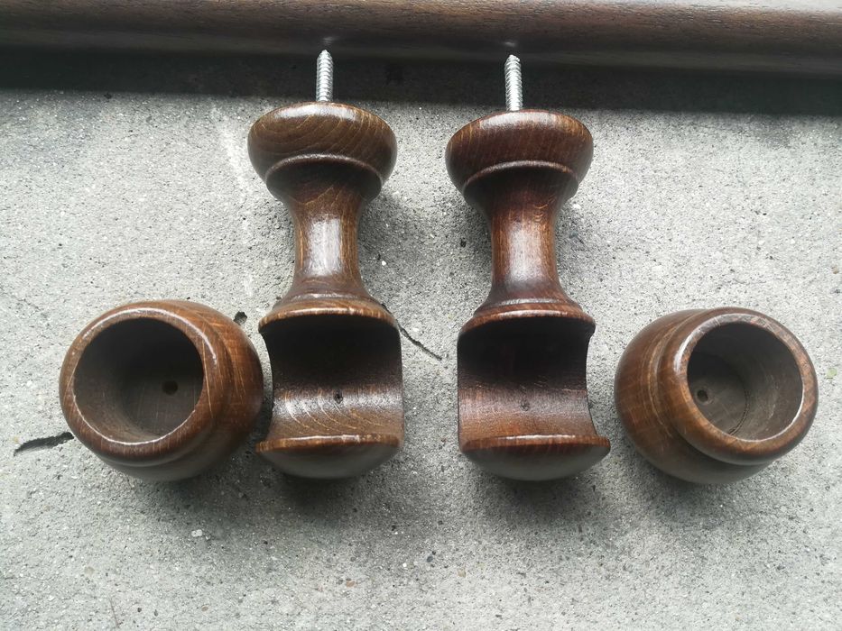 Varões para cortinas madeira wengué.