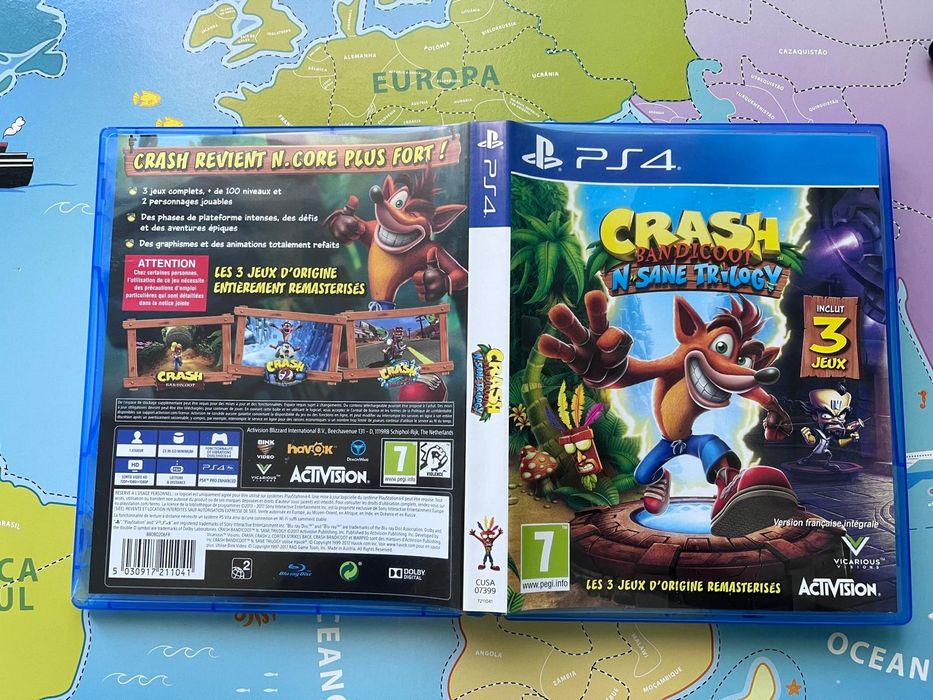 Jogo Crash Bandicoot Trilogy Ps4