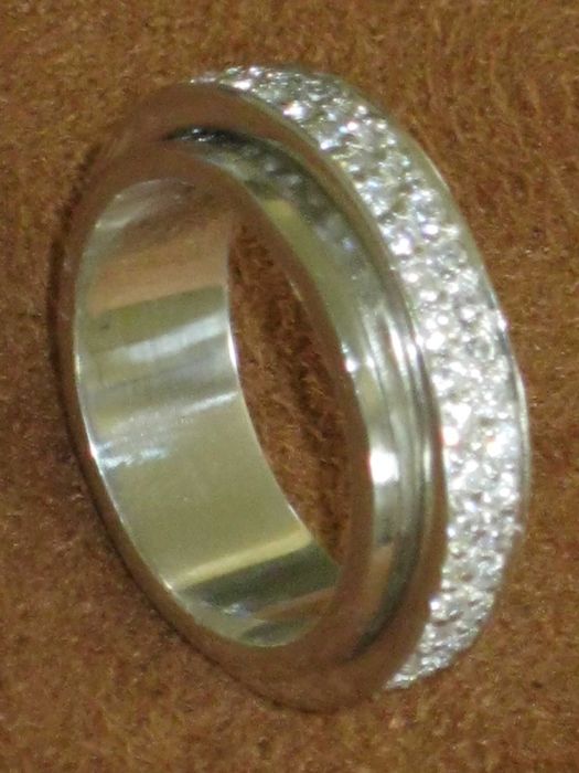 Aliança Prata Maciça de Lei 925`/.. C/Contraste