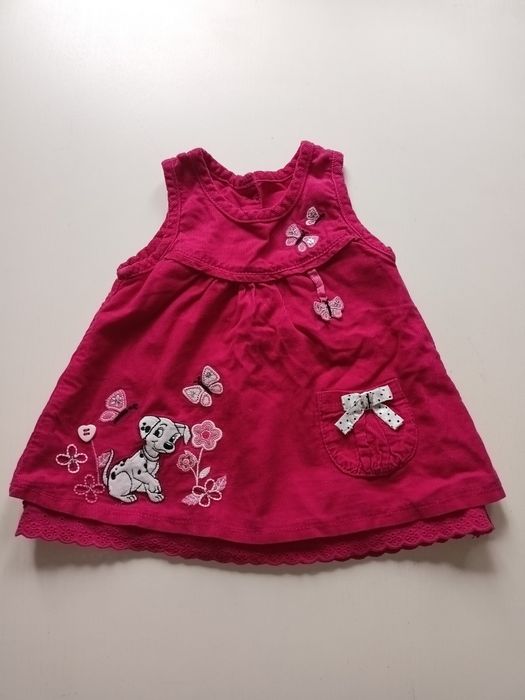 Zestaw dwa komplety/dresy spodnie+bluza, sukienka rozm. 62, wiek 0-3 m